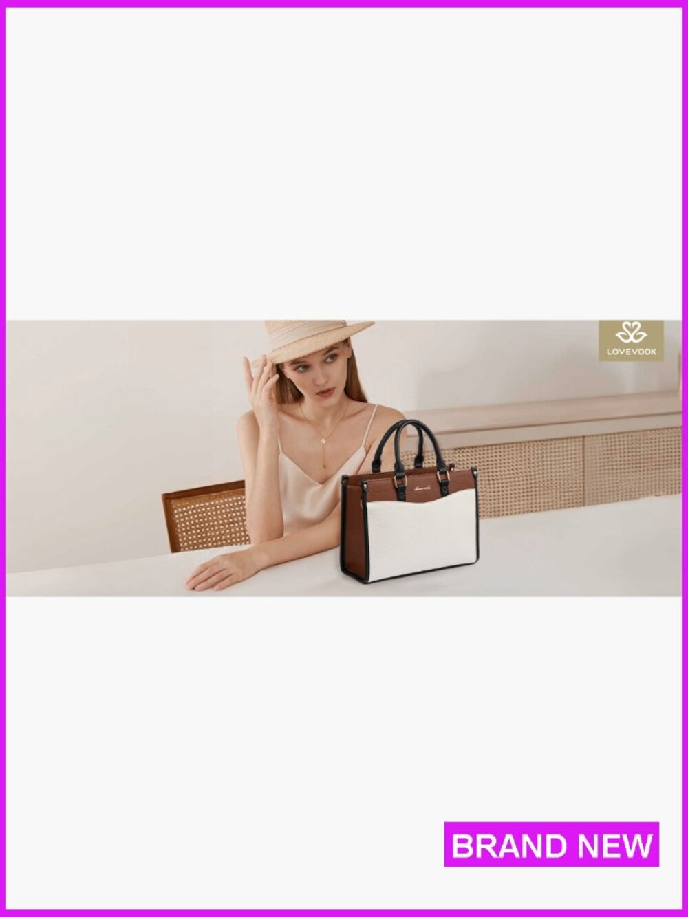 Stylish Tote Shoulder Satchel Bag PU Leather Crossbody Top Handle Zipper - Picture 7 of 7